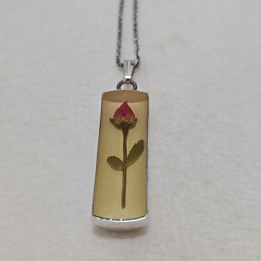 1950's PPC 925 Rose Pendant Necklace